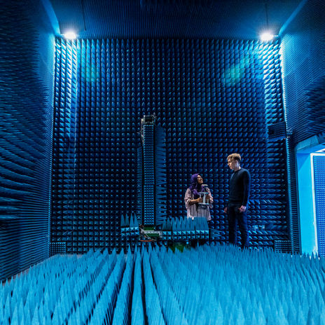 Microwave anechoic chamber. Photo: Mikko Raskinen